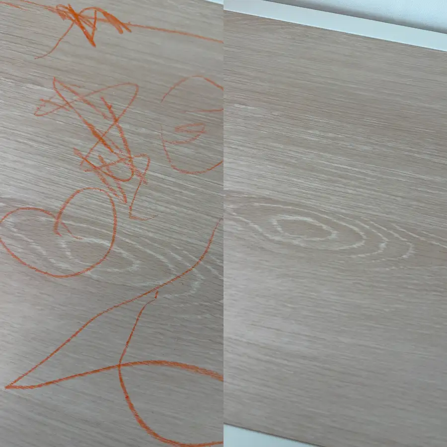 아이 낙서 제거 전후를 비교한 몰 실사용 후기
